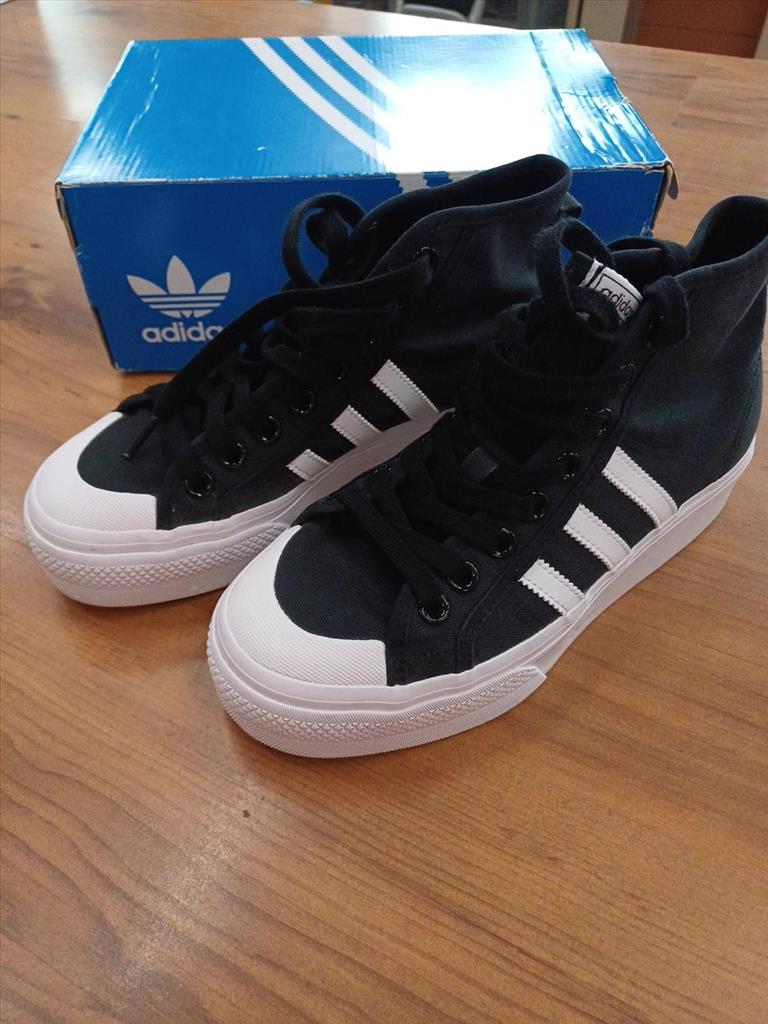 SCARPE NERE ALTE TELA ADIDAS TG. 38