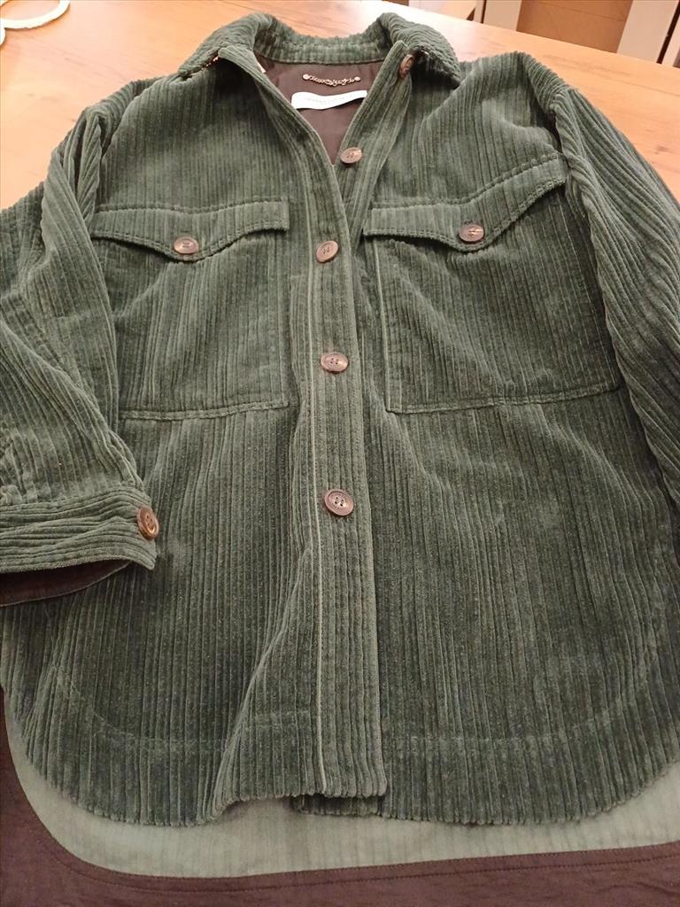 GIACCA VERDE A CAMICIA VELLUTO A COSTE LARGHE GOLDEN GOOSE 