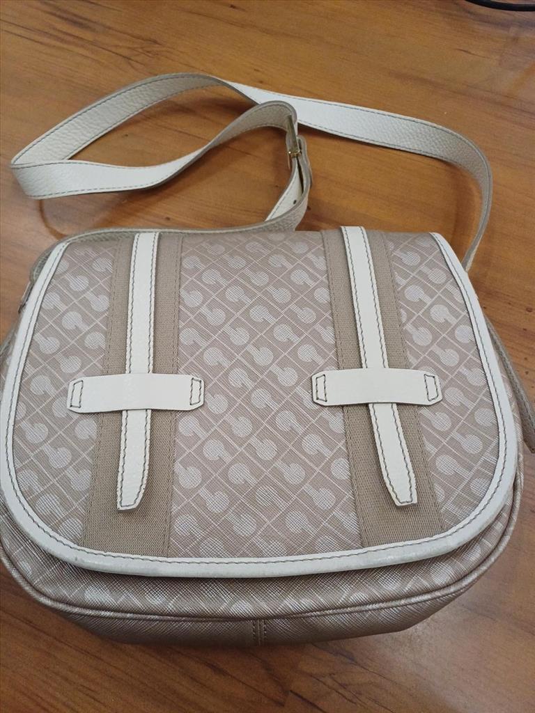 BORSA A TRACOLLA BEIGE/BIANCA GHERARDINI