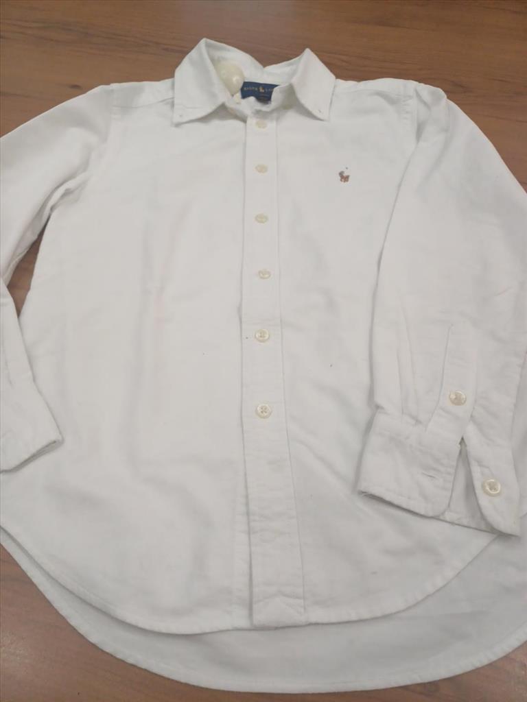 CAMICIA BIANCA POLO RALPH LAURENT TG. 8 ANNI