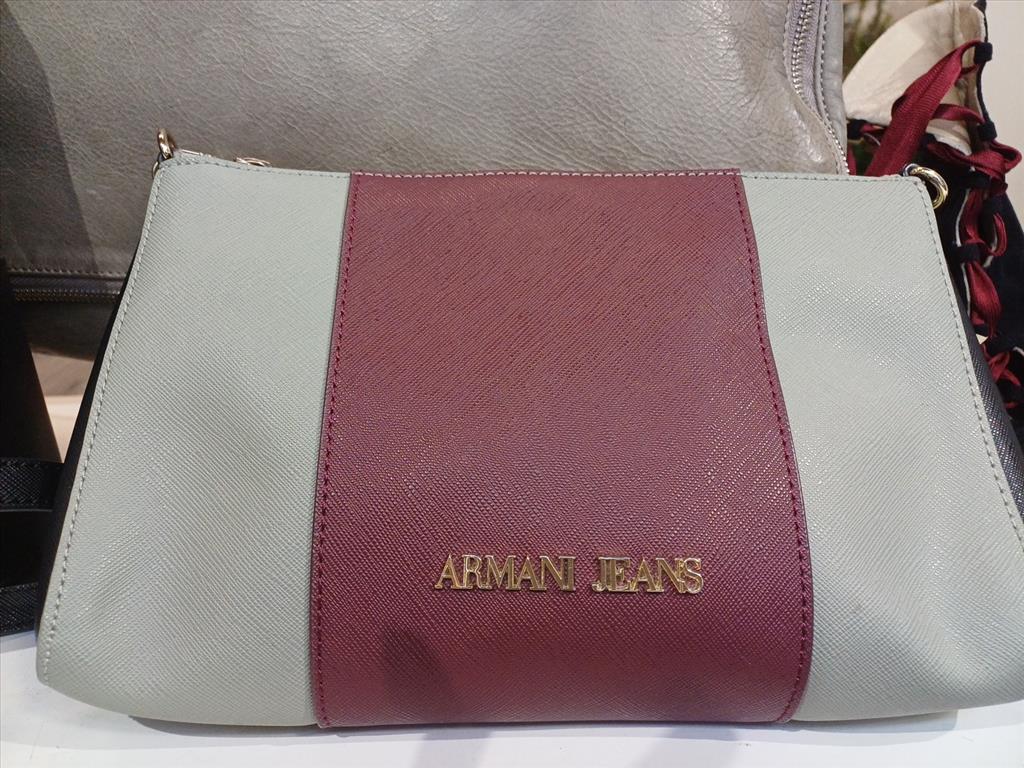 BORSA A TRACOLLA GRIGIA/NERA/BORDEAUX ARMANI JEANS