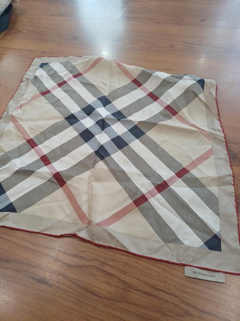 FOULARD PICCOLO BEIGE SCOZZESE BURBERRY