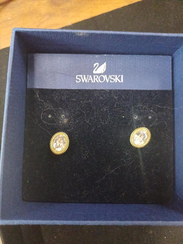 ORECCHINI COLOR ORO CON PUNTO LUCE CRISTALLI SWAROVSKI