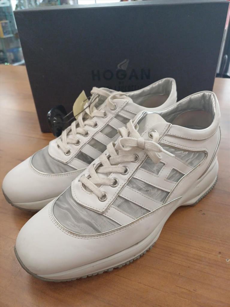 SCARPE BIANCHE CON TRASPARENZA SUI LATI HOGAN LINEA LAGERFELD TG 40