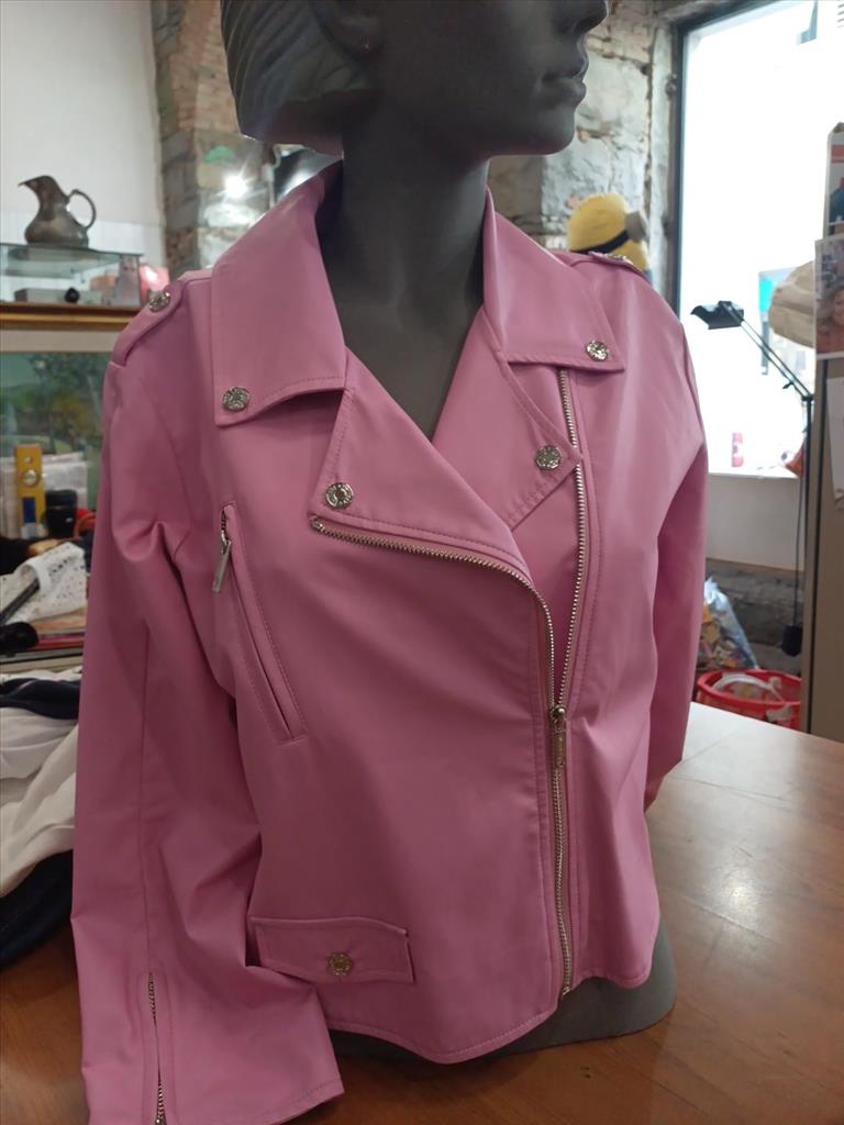 GIACCA ECOPELLE ROSA FUXIA CON ZIP TG 170 CM TWIN SET