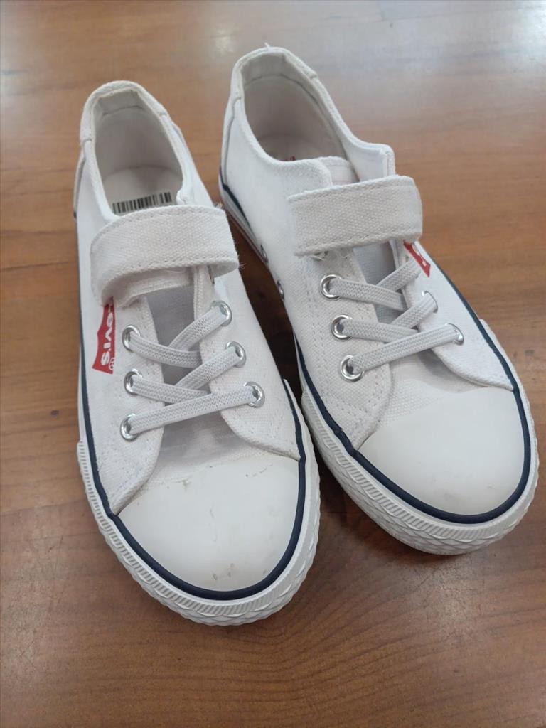 SCARPE BIANCHE IN TELA CON STREP LEVI'S TG 33